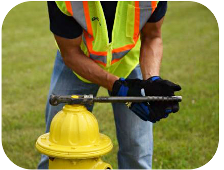 Worker Opening Hydrant