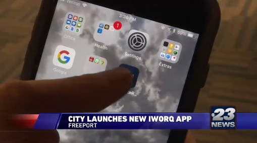 News report about iWorQ app