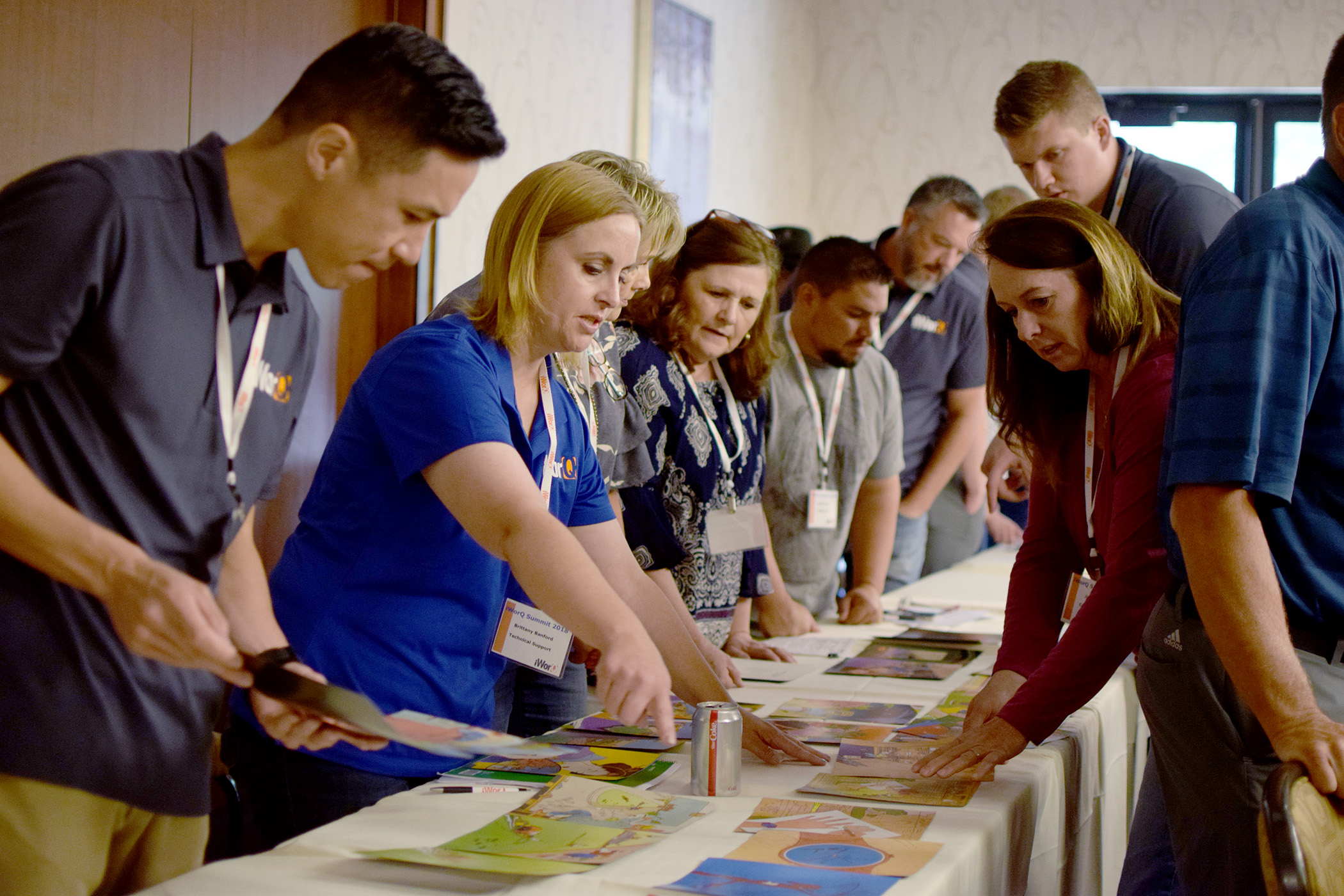 Attendees completing a group activity