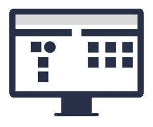 Computer Icon for iWorQ's Citizen Engagement Management Portal Home.