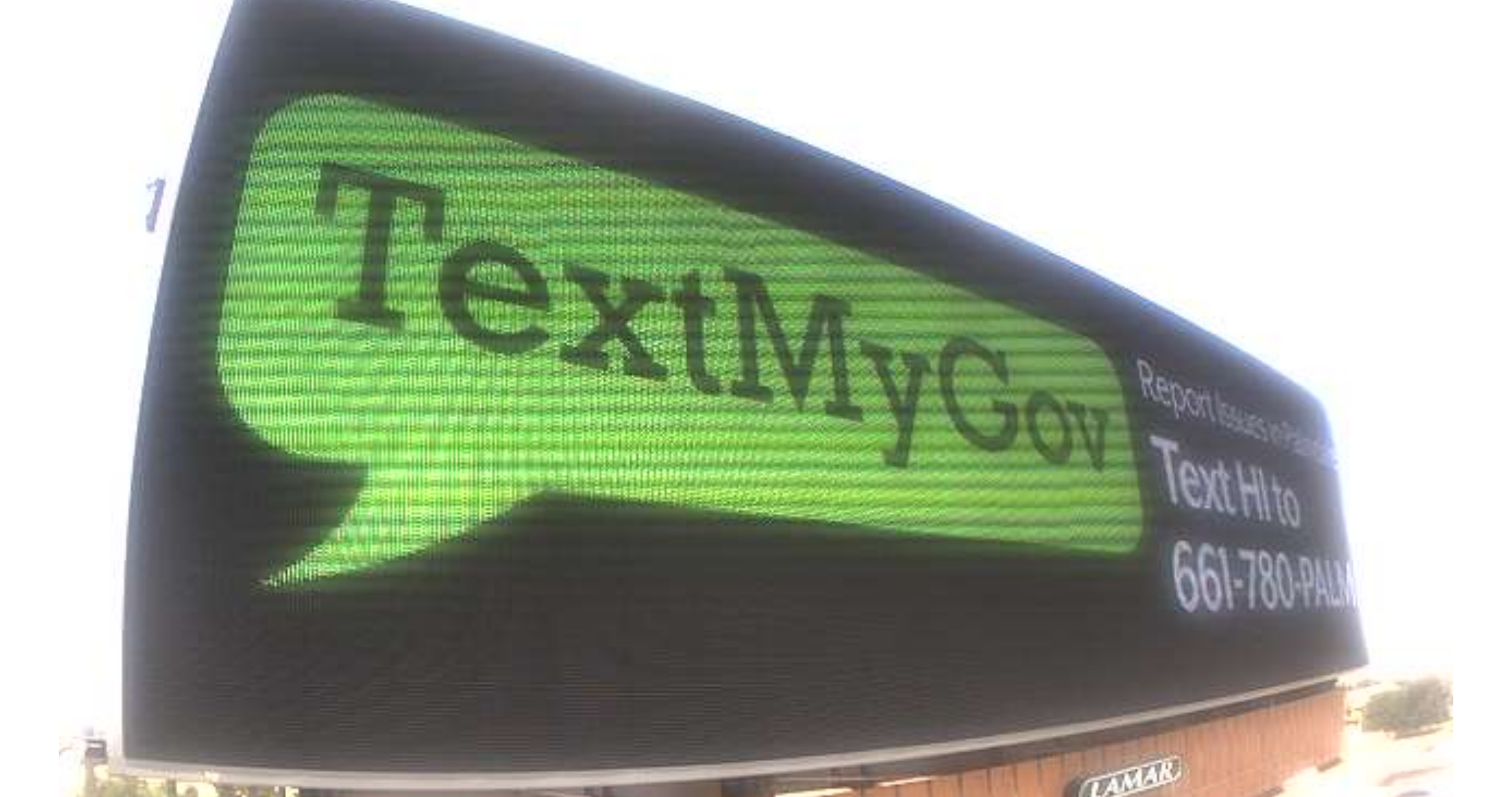 TextMyGov Billboard in Palmdale CA