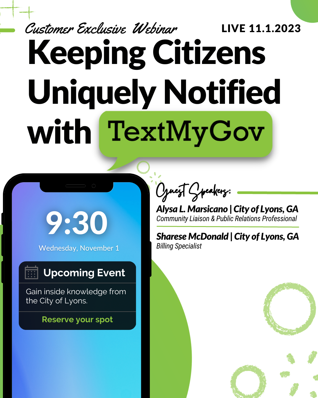 Keeping Citizens Uniquely Notified withTextMyGov