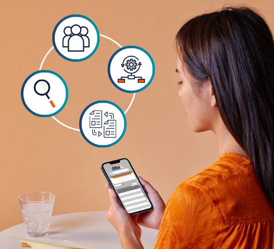 Woman using iWorQ's Planning & Zoning Software