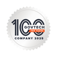 Badge showing that iWorQ Systems is a top 100 GovTech company in 2025.
