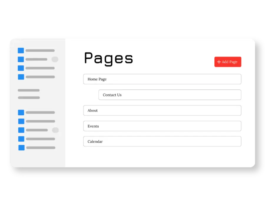 Smart XEO website management interface for creating and updating municipal web pages.